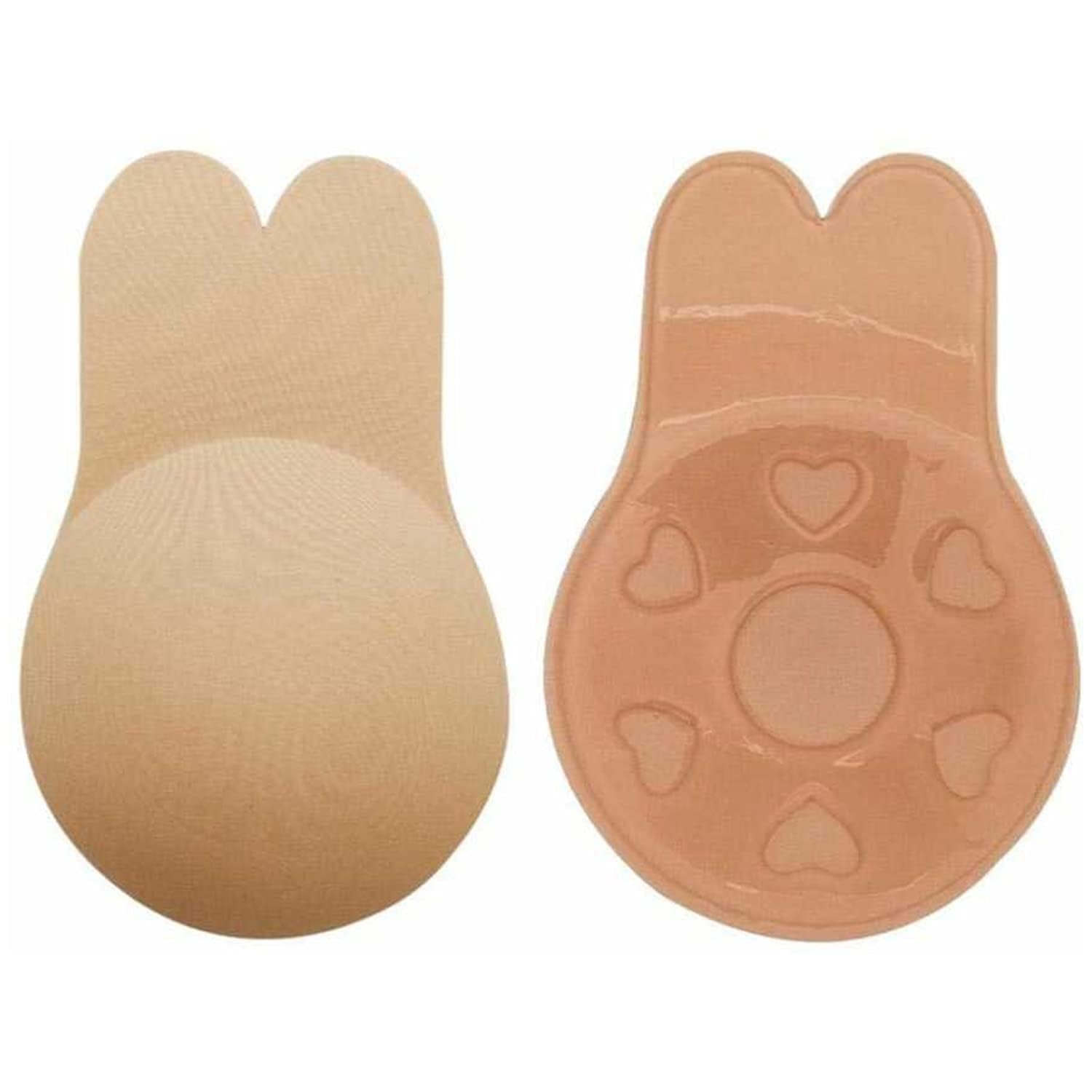 Shree Maruti Enterprise Breast Cover Cup|Bra Less|Rabbit Shaped in Nude Colour|Fits All Cup Types - 2 Pieces Women Silicone Breast Lift Covers Nipple Stickers Pasties Invisible Adhesive Strapless
