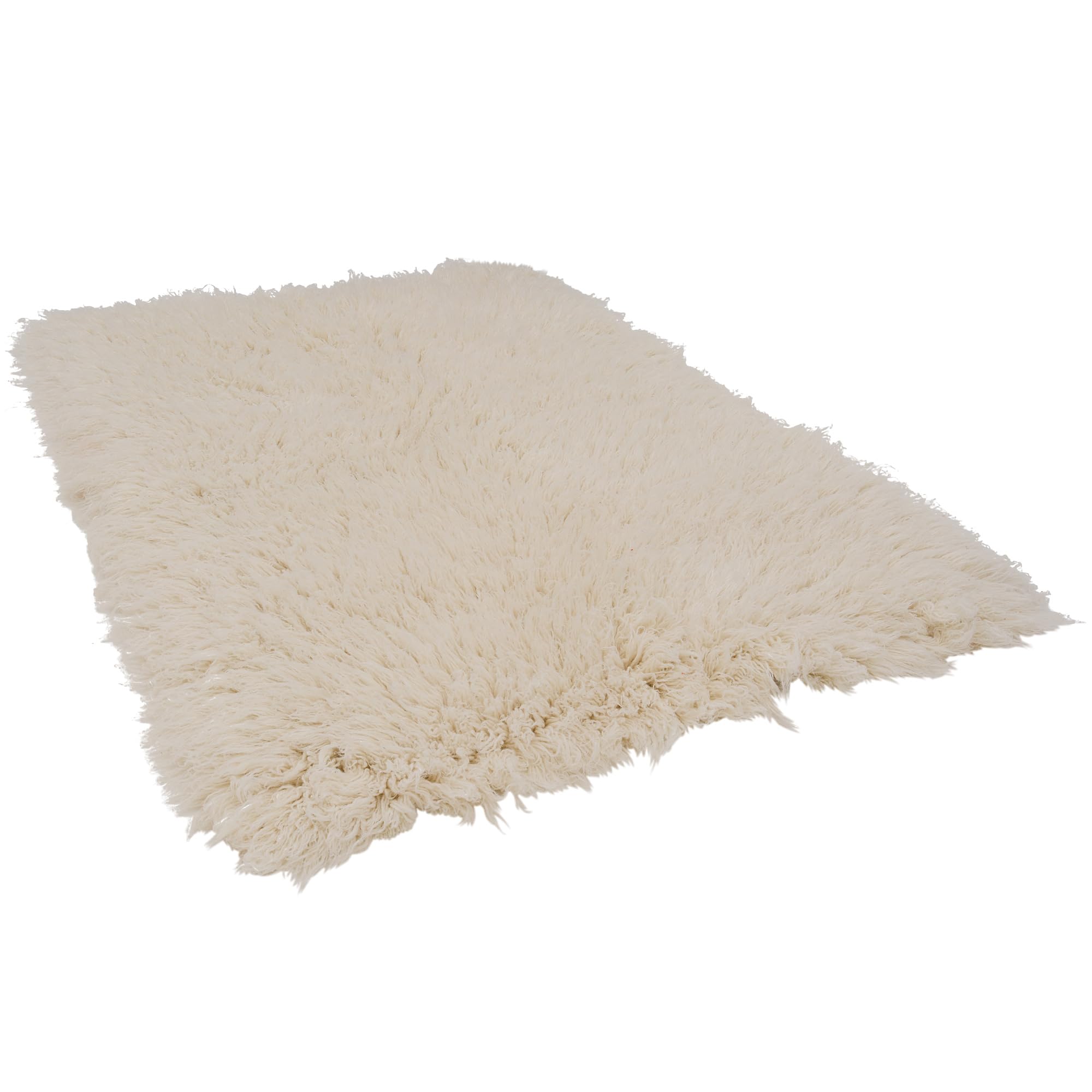 Pergamon Flokati Supreme Teppich – Hochflor Teppich Natur Creme, weich & dicht, für Wohnzimmer & Schlafzimmer
