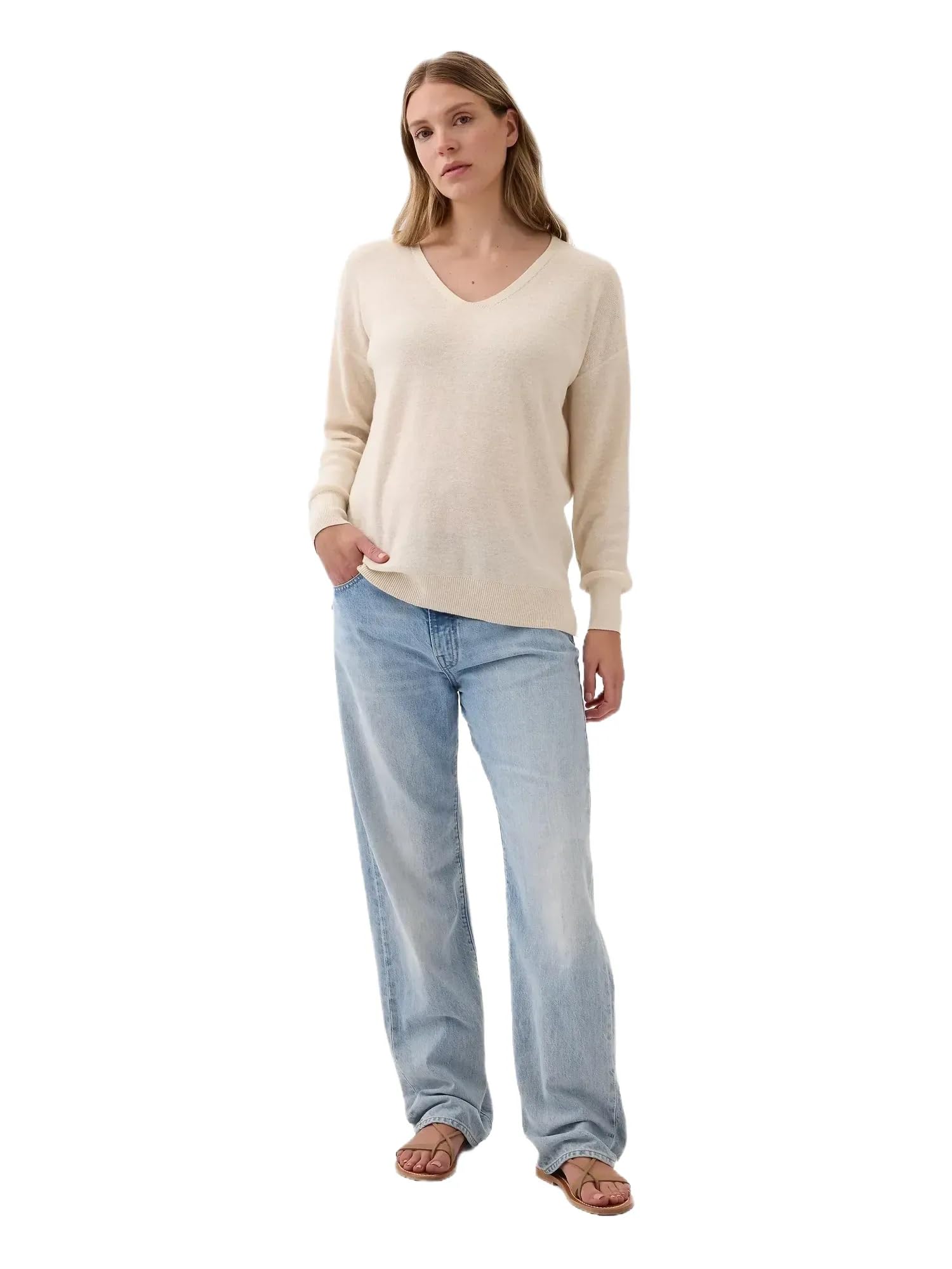 GAP Damen Umstands-Pullover aus Leinen