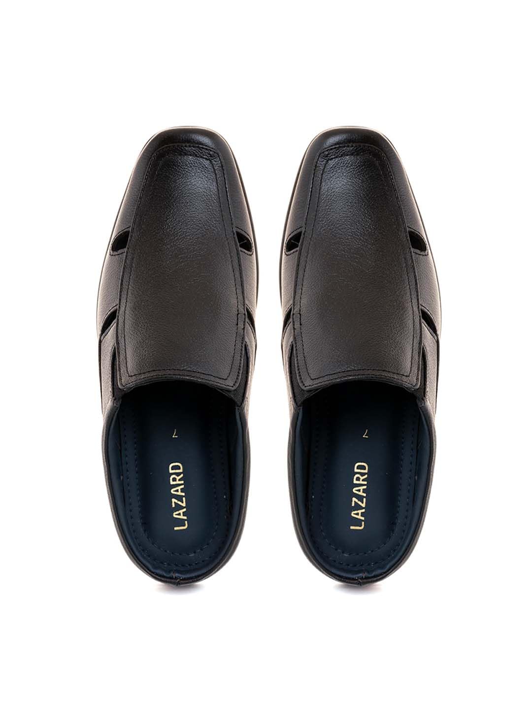 Khadims Lazard Black Leather Mule Slip On Sandal for Men (2593166) (B0CCDYXY62) Amazon Price History, Amazon Price Tracker