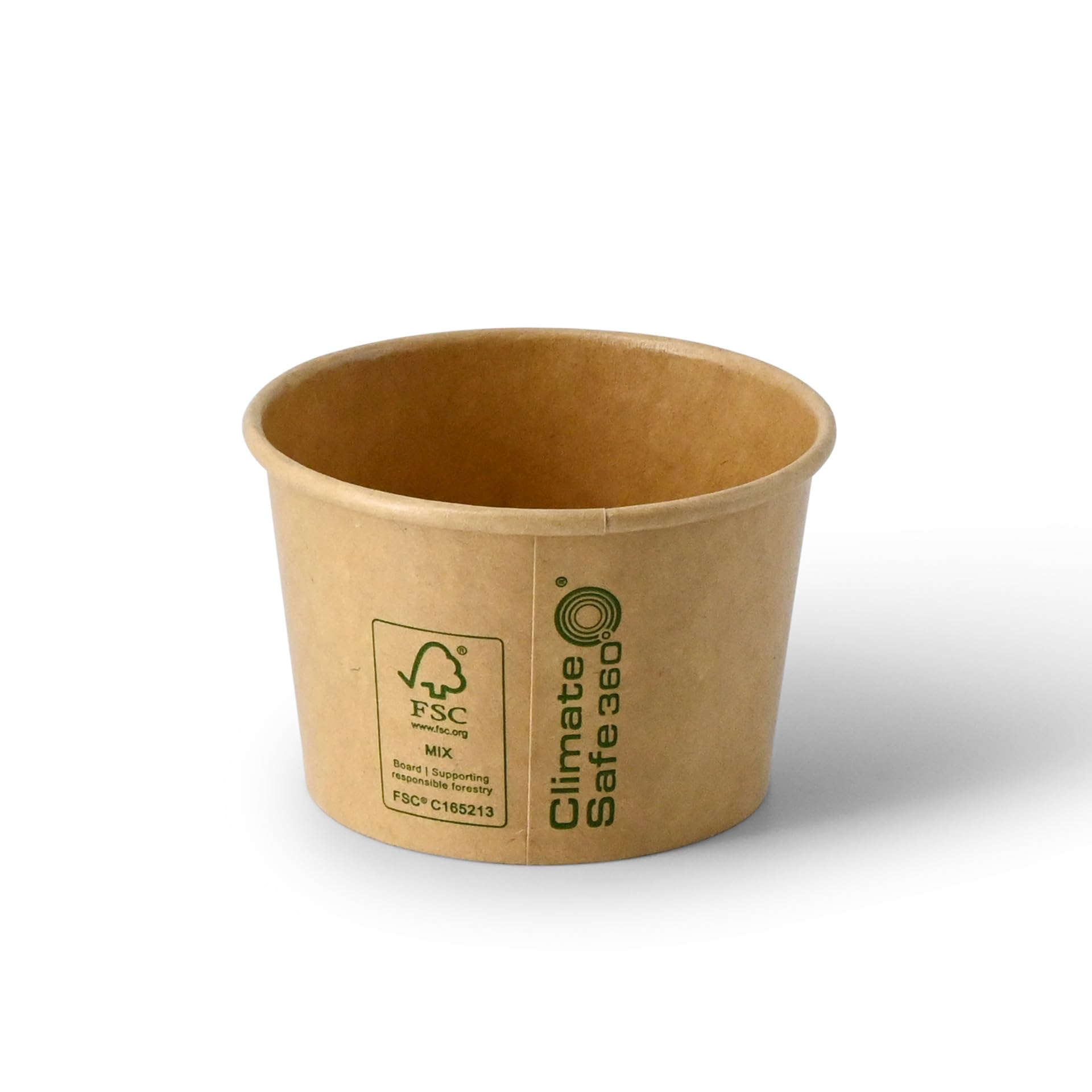 BIOZOYG 1000 piezas Cuencos para helado de cartón 75 ml marrón - vasos desechables sin plástico y reciclable - cuenco de postre para llevar