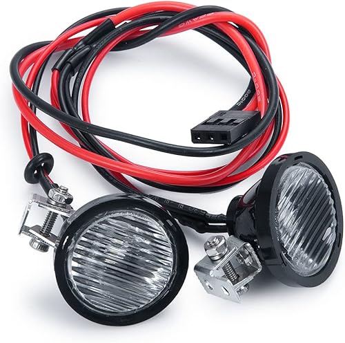 Miniatura 5 de 110 RC Coche LED Luz de techo Foco Foco Actualización para Axial SCX10 TRX4 D90 RC Crawler Truck Car (redondo)