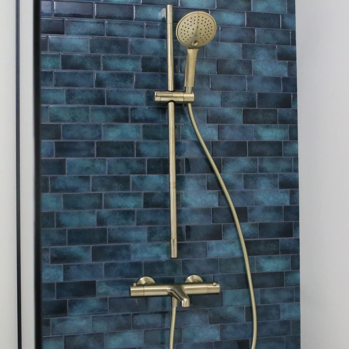 Essebagno Luisa Barra de ducha 3 piezas oro cepillado