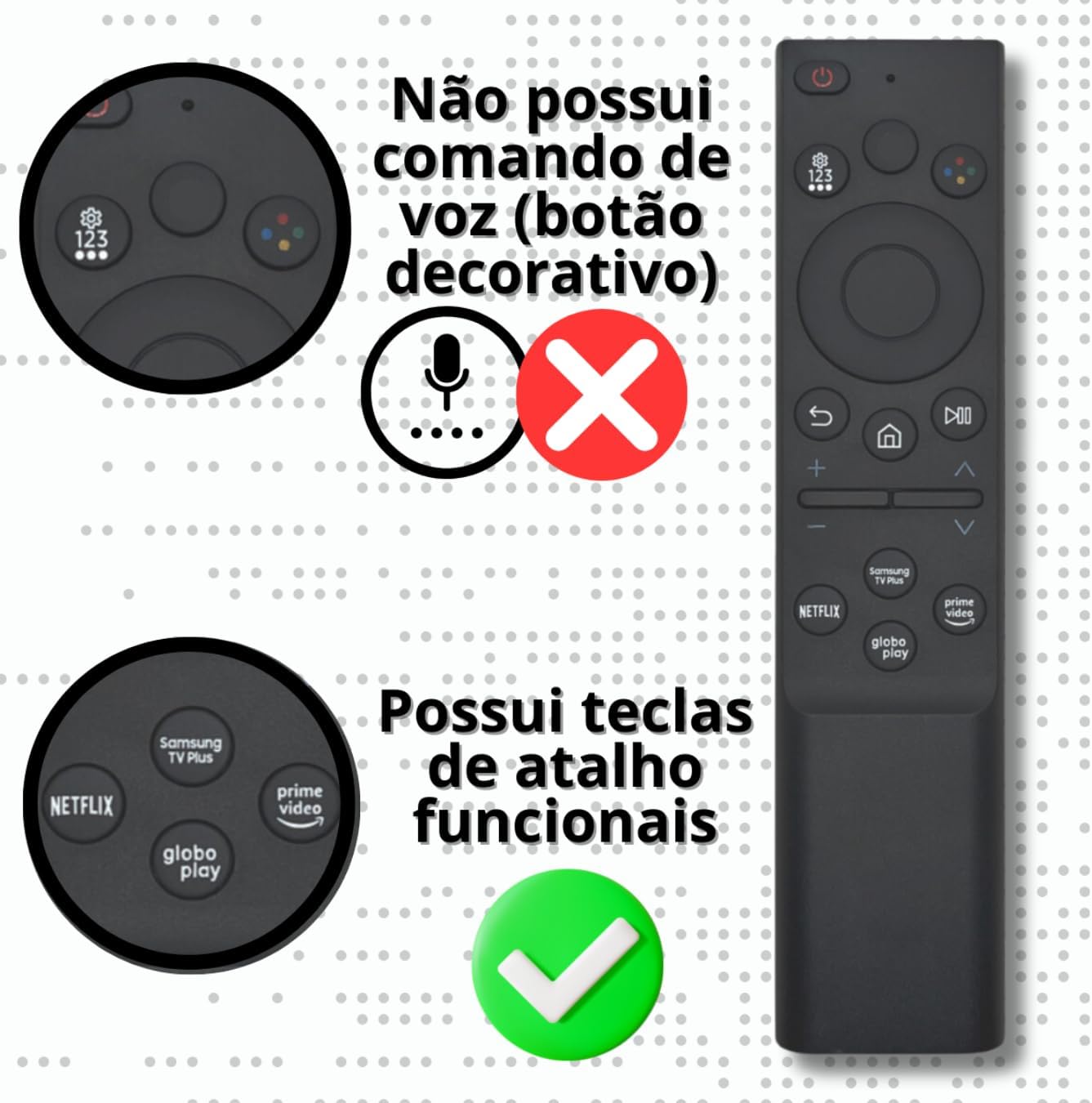 Controle Remoto Compatível com SAMSUNG Smart TV 4K 8K QLED UHD CU8000 AU7700 q80A BU7700