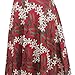 oxiuly Women's Criss-Cross Necklines V-Neck Cap Sleeve Floral Casual Work Stretch Swing Summer Dress OX233 (M, Burgundy F)