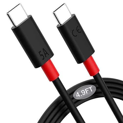 Cable de carga rápida USB C-C de 4.9 pies para Moto G Stylus, G Power, G Play 2023, cable de carga de transferencia de datos USB tipo C a C para