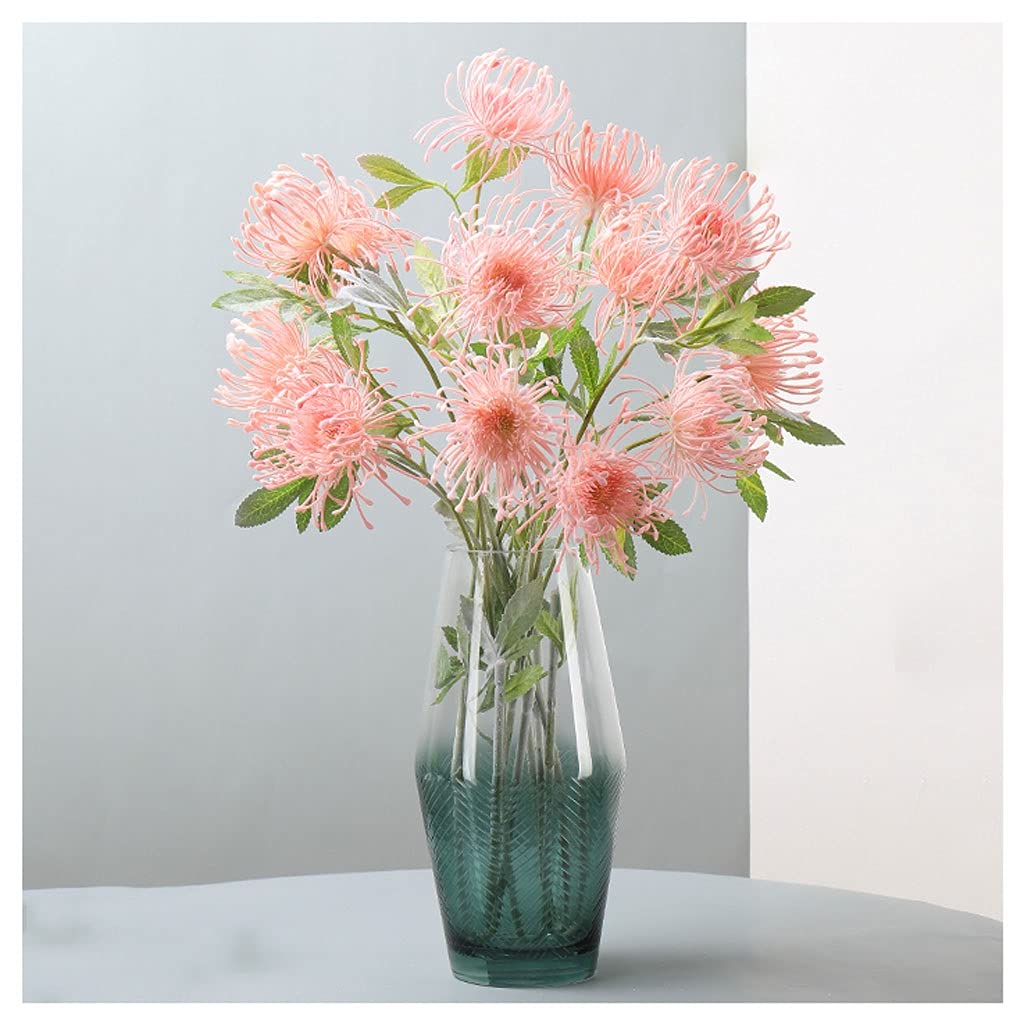 MYUYEE Artificial Flowers Artificial Flower Pincushion Bouquet Dried Flowers Living Room Table Decoration Plastic Simulation Flowers Bedroom Office Flower Arrangement Decoration(Pink)