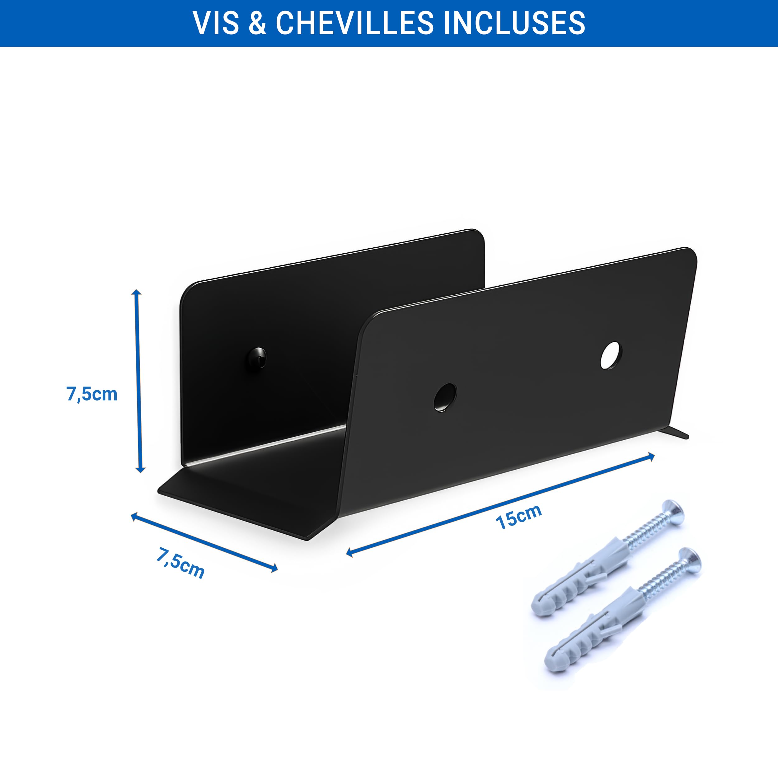 EVify Support Mural Pour Câble De Charge Type 2 - Support Stable Avec Bords Lisses Et Kit De Montage Inclus