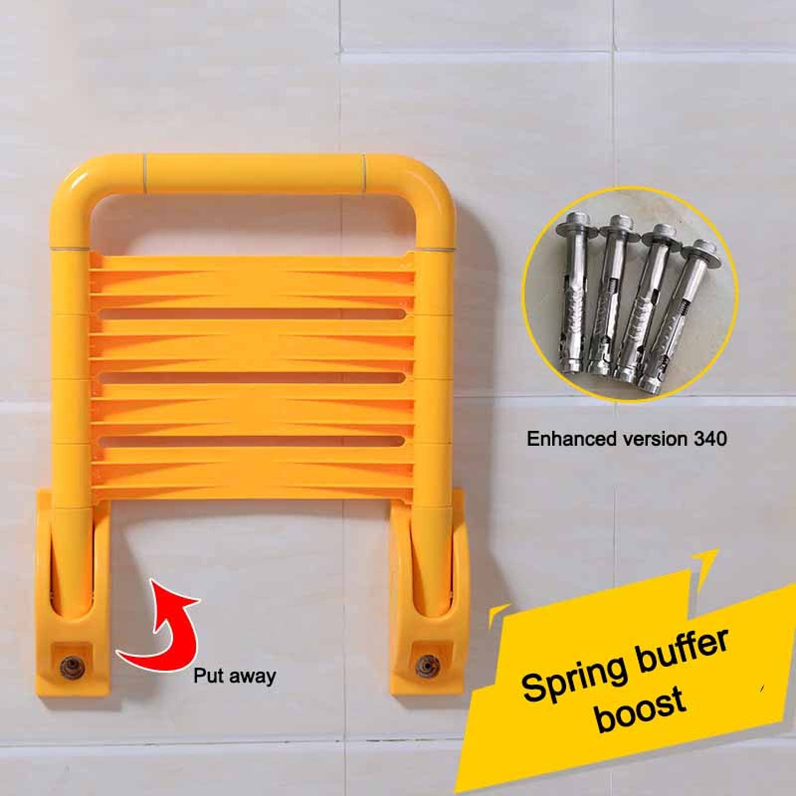 Silla de Ducha abatible para Personas Mayores, Asiento de Ducha Plegable Montaje en Pared soporta hasta 300 kg para Personas Mayores, Ancianos, discapacitados, lesionados,White