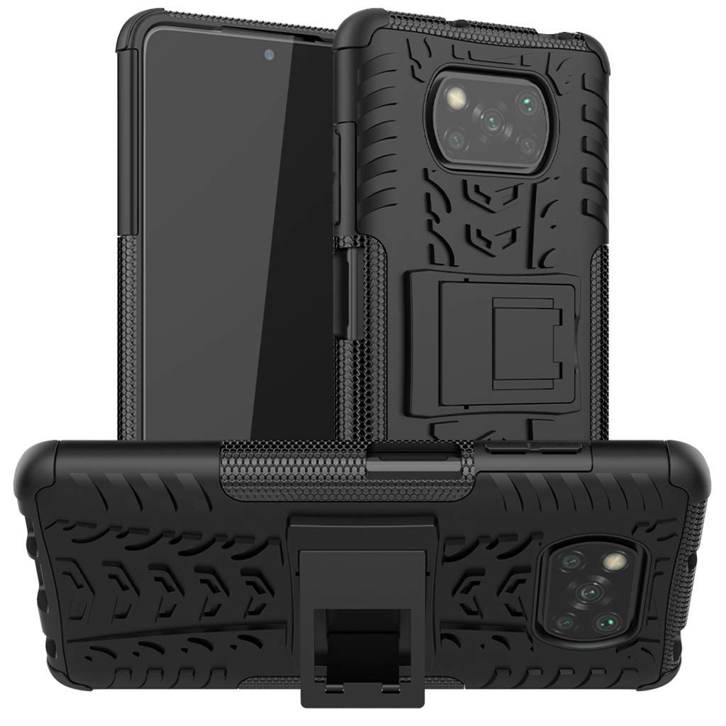 Prime Retail Shockproof Kickstand Back Case Cover for Poco X3 - Black (B08NHRD1S7) Amazon Price History, Amazon Price Tracker