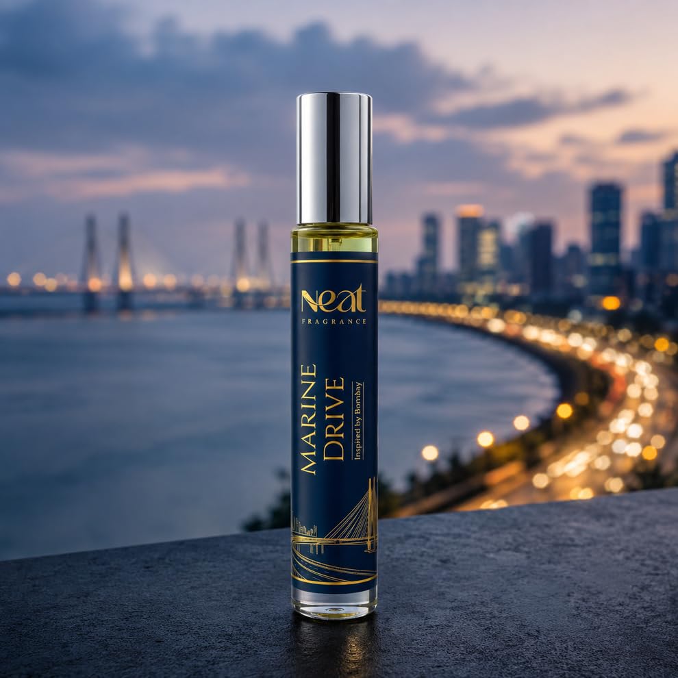 Marine Drive Premium Eau De Parfum for Men & Women | Inspired by Bombay | Fresh Citrus Aquatic Long Lasting Luxury Roll-On Perfume | Travel Friendly Pocket Perfume | [10ml]-image-34