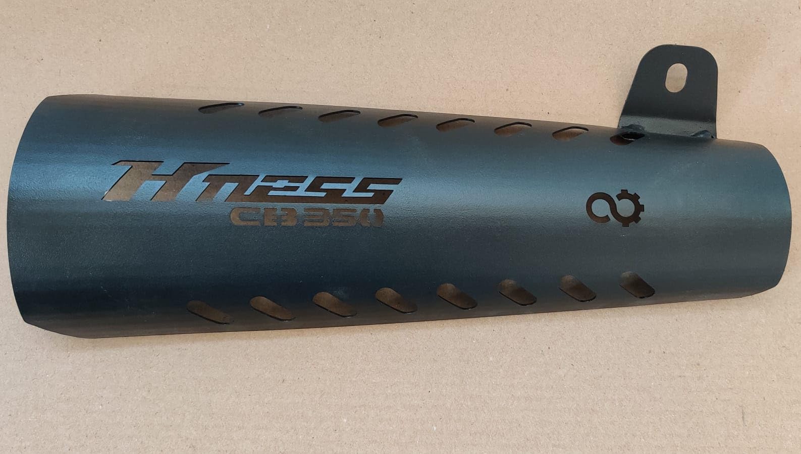 Auto Infinity Exhaust Guard Compatible with Honda- H'ness CB 350 (Black)