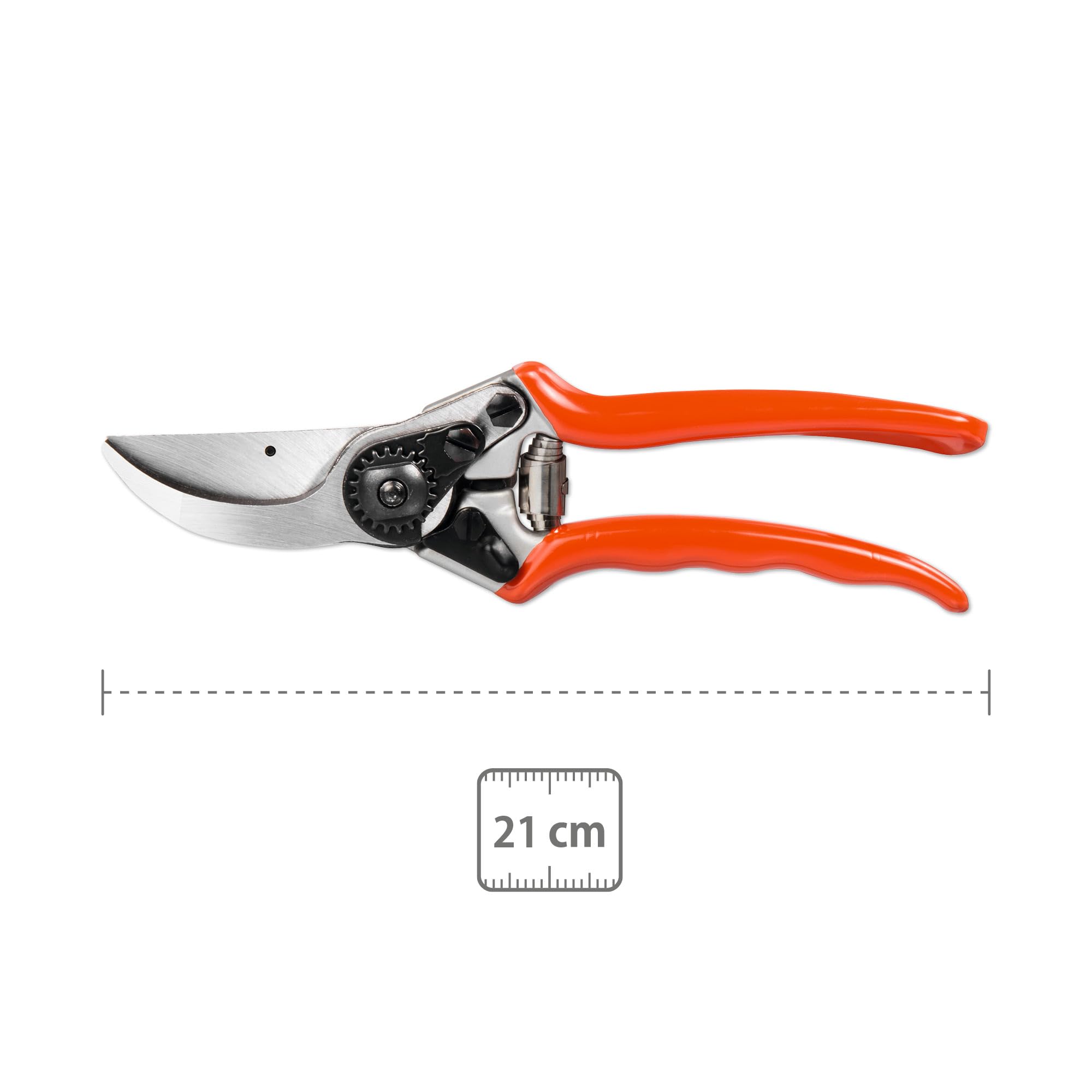 STOCKER - Profi Bypass-Schere 21cm - Scharfe Chromstahl-Klinge, Ergonomische Baumschere für präzise Schnitte bis 22mm, Ideal für Rosen & Stauden, mit PVC-beschichteten Griffen
