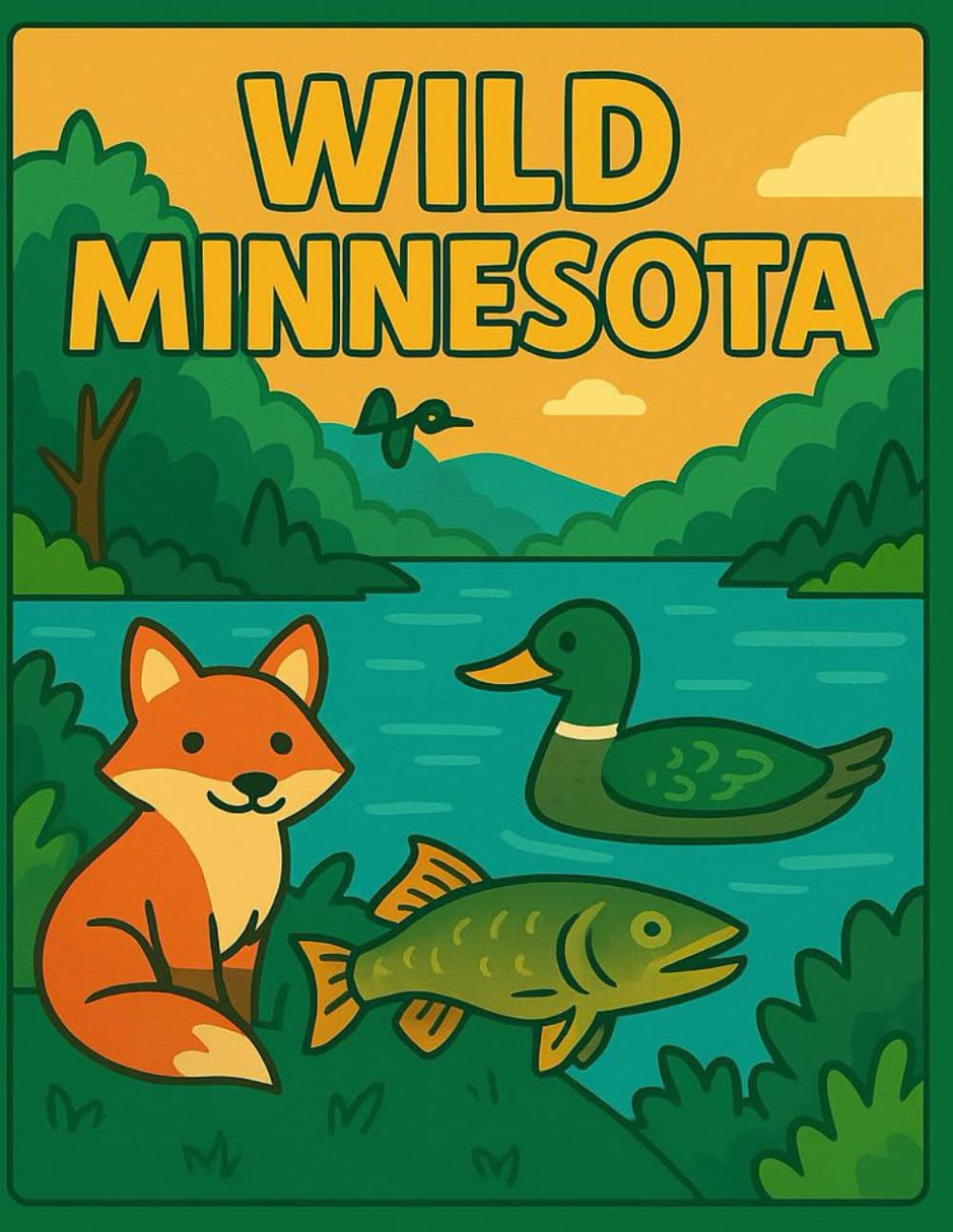 Wild Minnesota: A wildlife coloring adventure for kids