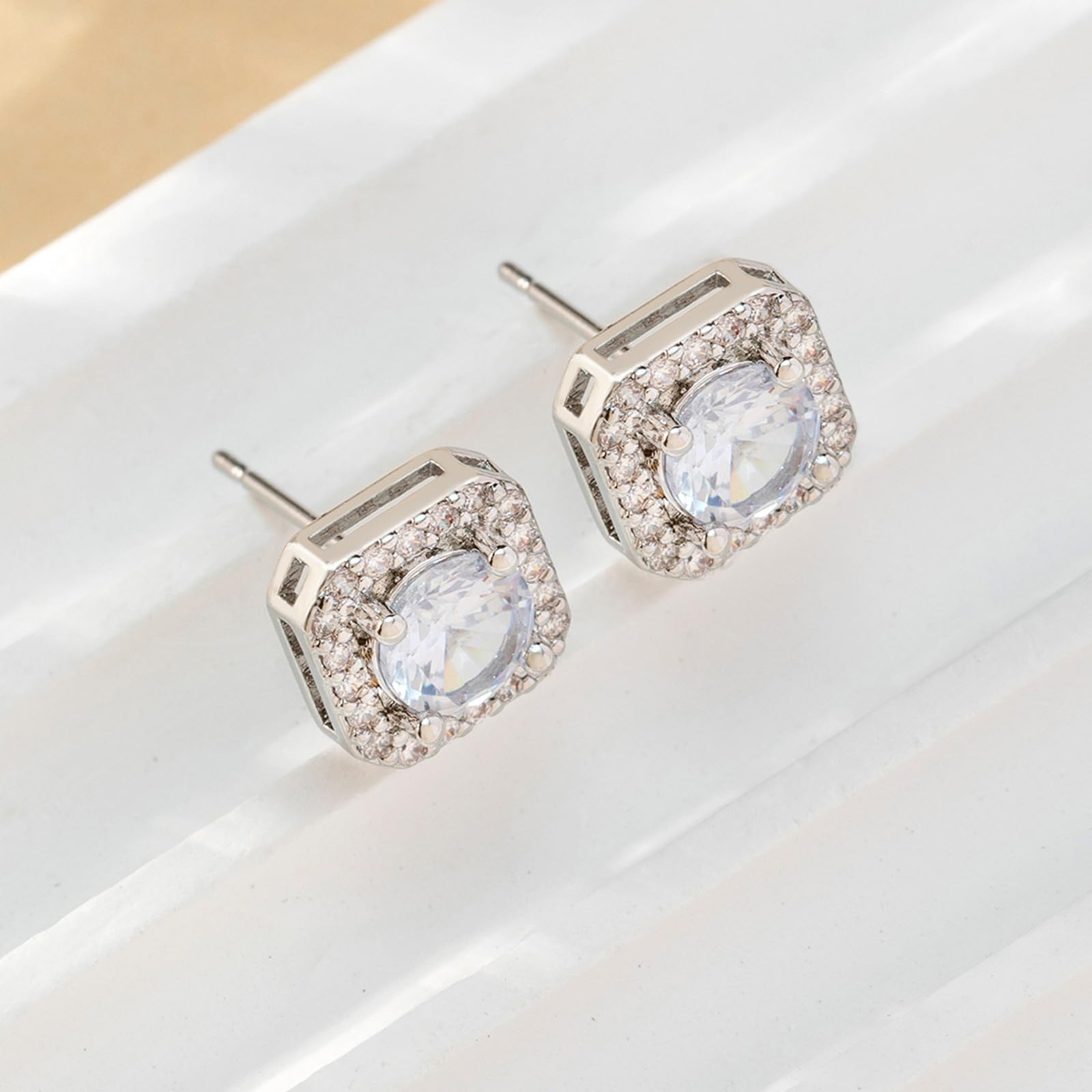 J.Vénus Orecchini Donna in Argento Sterling 925 con Zirconia