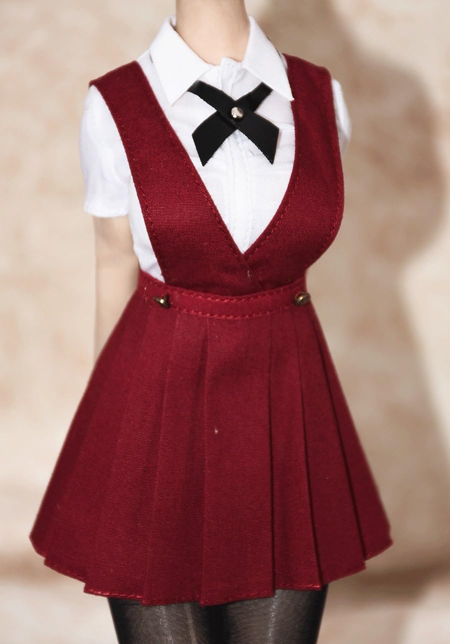 Figurine de soldat femme 1/6 blanche et rouge accessoire poupée 30,5 cm