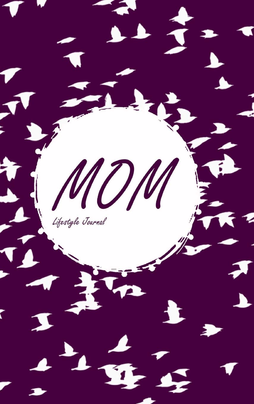 Mom Lifestyle Journal, Write-in Notebook, Dotted Lines, 288 Pages, Wide Ruled, Size 6 x 9 Inch (A5) Hardcover (Purple)