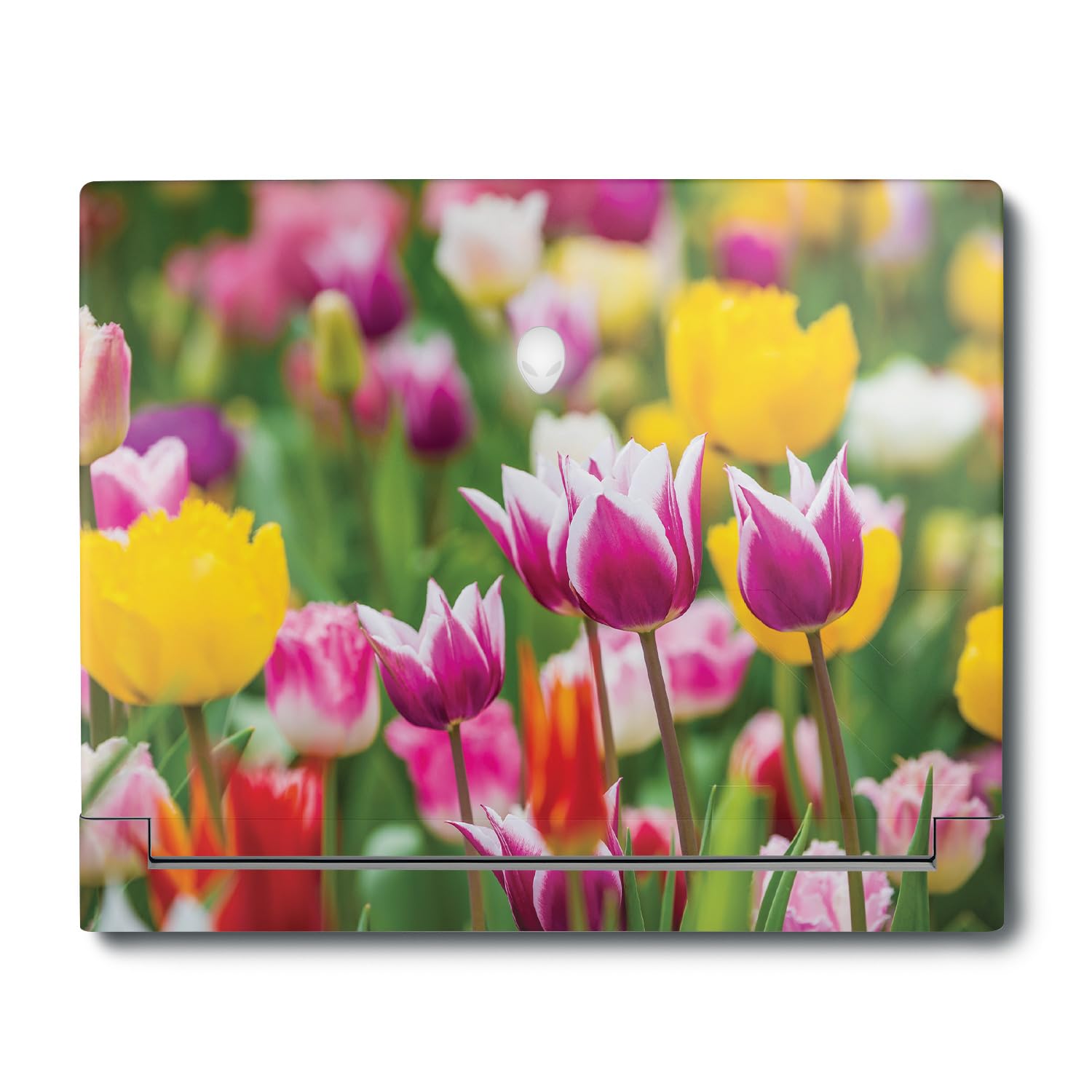MightySkins Skin Compatible with Alienware X16 R1 (2023) Full Wrap Kit - Field of Tulips | Protective, Durable, and Unique Vinyl Decal wrap Cover | Easy to Apply &amp; Change Styles | Made in The USA