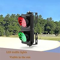 Vista 2 de Semáforo LED industrial, 2 luces de tráfico de muelle de carga rojo/verde, luz de parada/marcha industrial de 4 pulgadas, con control