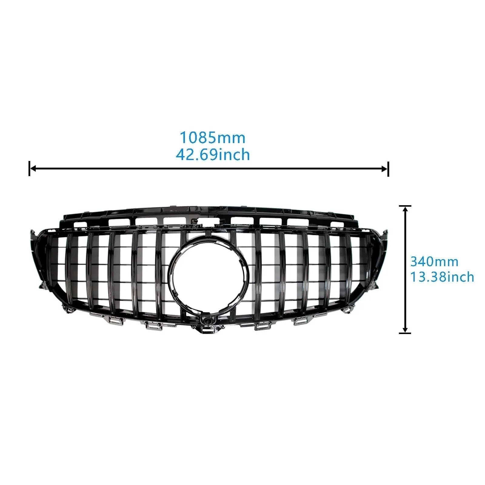 Czarny błyszczący przedni grill chłodnicy pasuje do Panamericana GT pasuje do Mercedesa klasy E W213 16-20