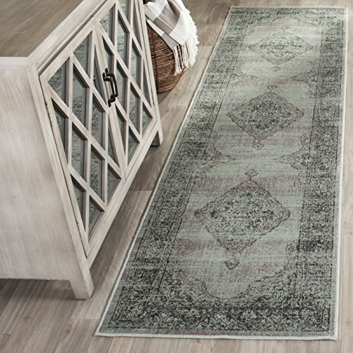 Safavieh Traditional Indoor Woven Rectangle Area Rug, Vintage Collection, VTG112, in Light Blue