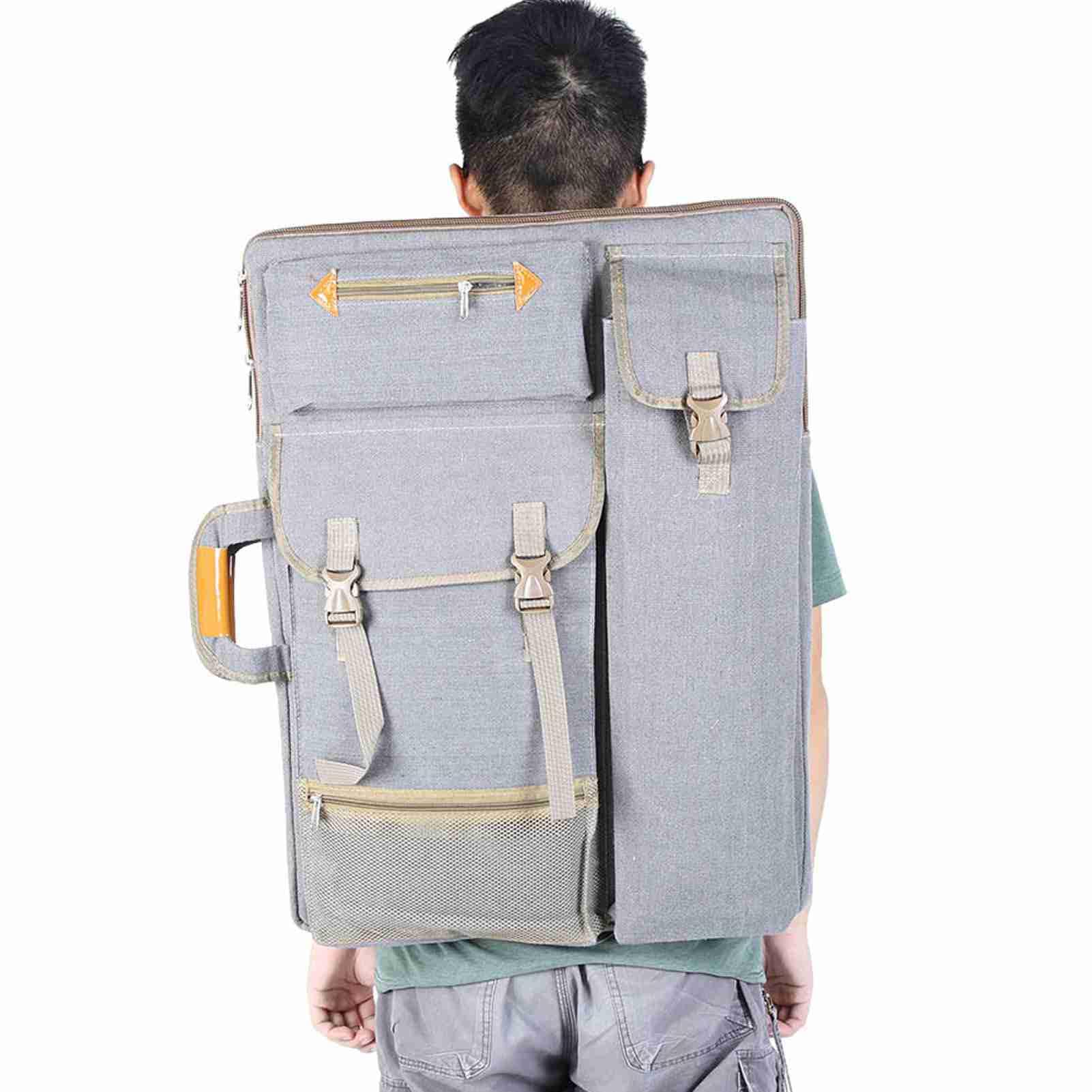 Canva – Grand Sac d'art Multifonction, étanche, Sac pour Planche à Croquis, Fourniture d'art, 66 X 50 Cm (Grey)