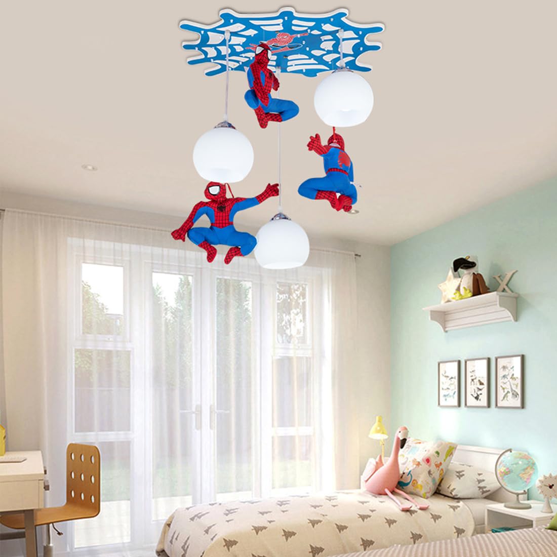 Lampada a sospensione Led Camera dei bambini lampadario creativo Design Plafoniera a Sospensione Moderna da letto Lampada Lampadario 3 Luci E27 Cartone Animato Ragazzi Ragazze Illuminazione