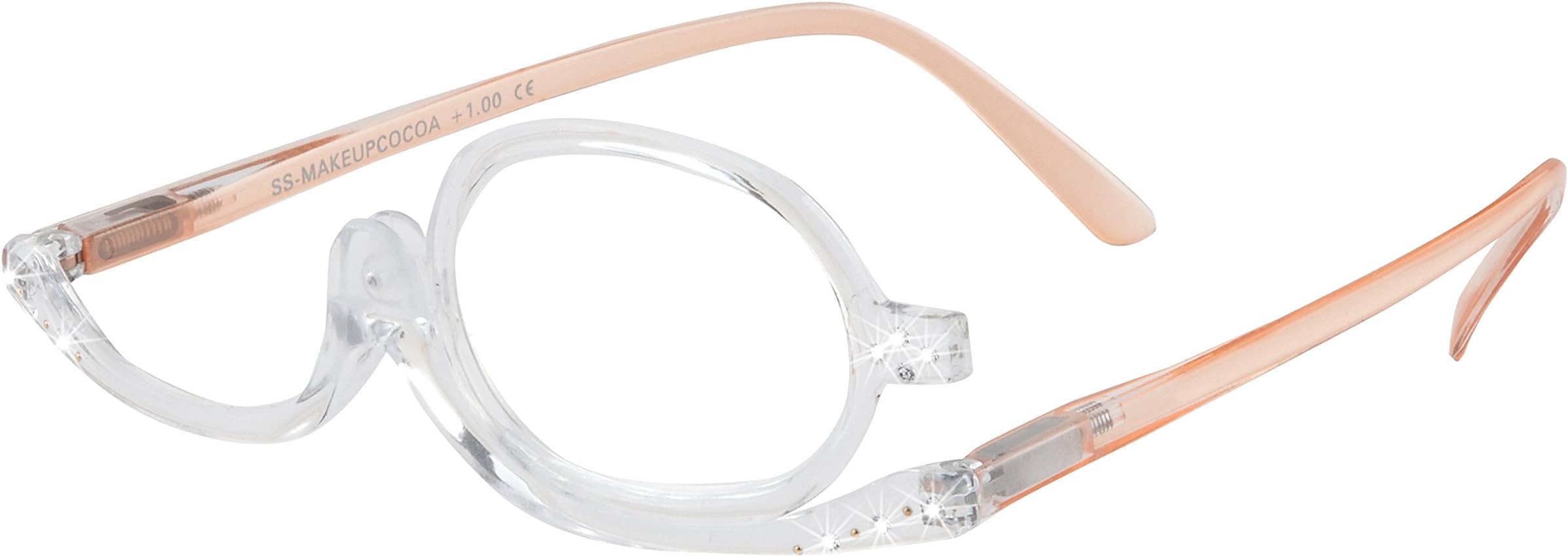 I Heart Eyewear Make-up Reader: Clear/Tan +3.00