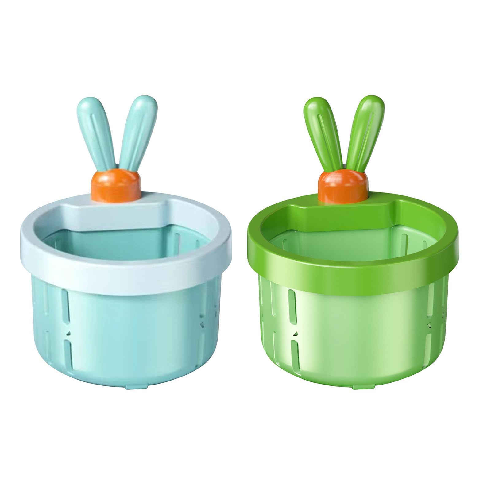 XuQiZZpp 2Pcs Decorative Rabbits Ears Design Sink Drain Strainer Press To Dump Filter Basket Waste Catcher For Kitchen Bathroom