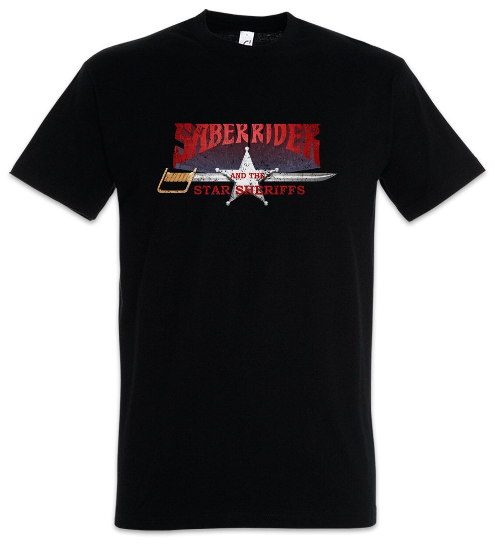 Urban Backwoods Men's Black Saber Rider & The Star Sheriffs I T-Shirt Size 2XL