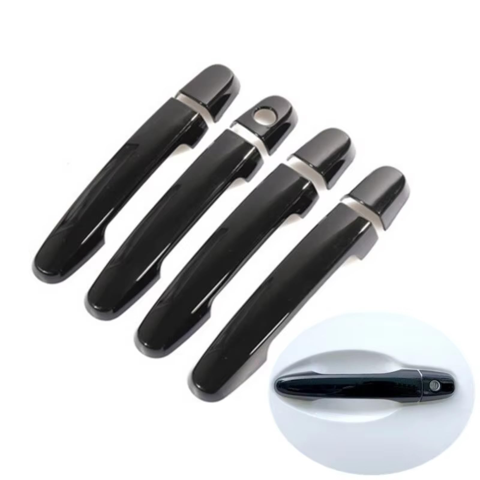 Sywhrev One Color Door Handle Protectors Compatible With Toyota For Camry 30 2002-2006 Gloss Black Chrome Car Door Handle Cover Trim Styling Accessories Overlay Sticker