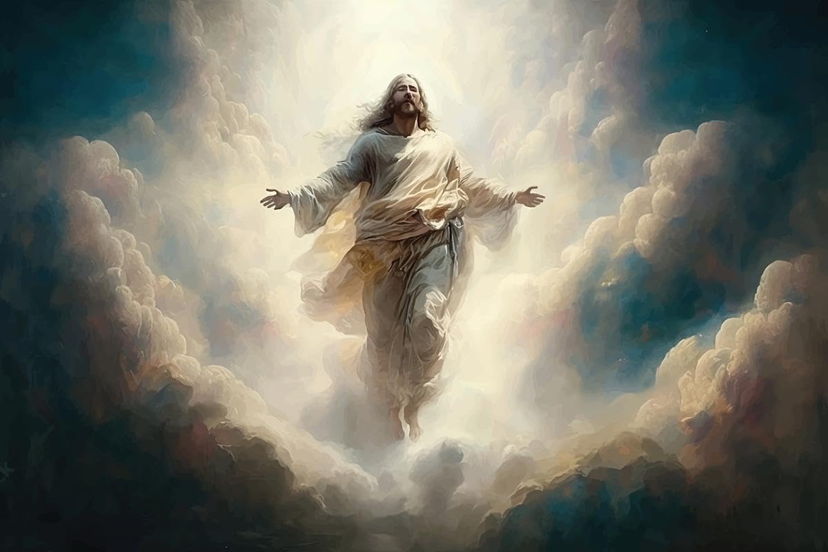 絵画 Ascension CSW Religious Art Canvas Painting | The Ascension of Jesus Canvas