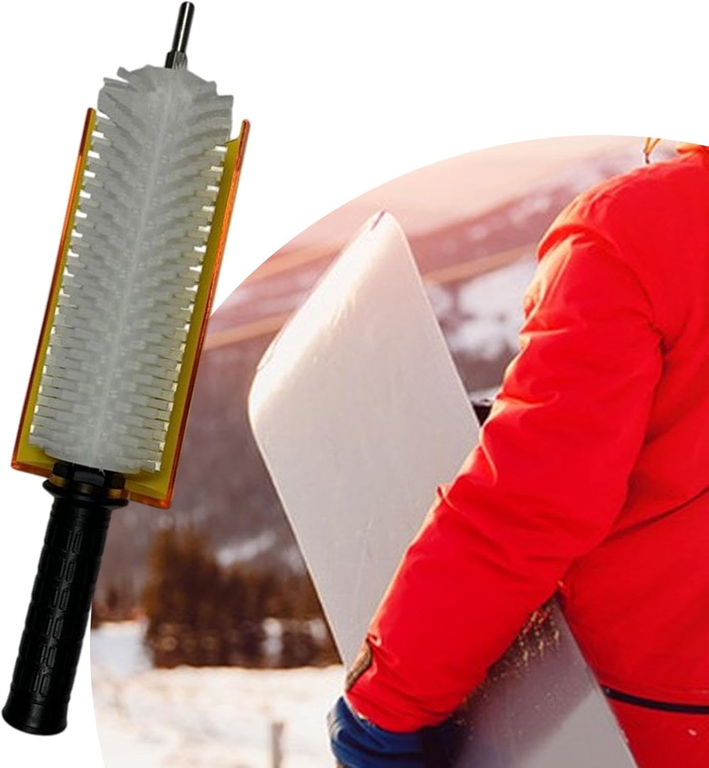 スキーワックス DeeRace スキーブラシ、車軸ハンドルとカバーキット付き、スキー