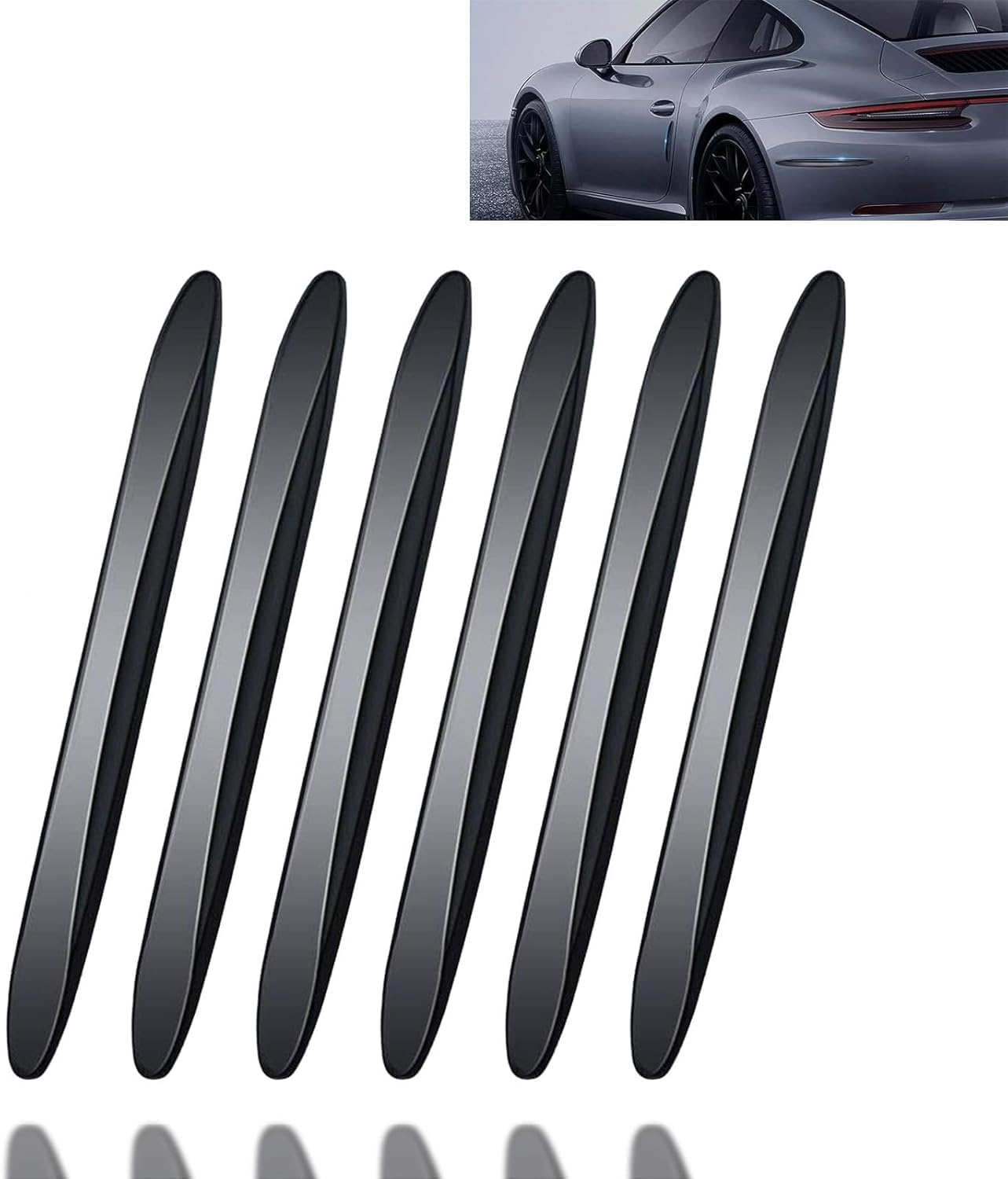 PNHTHJDC Car Door Bumper Guard Strips for Volkswagen Golf Sportsvan 2014-2024,Universal Rubber Anticollision Car Door Bumper Protection Pads,Black