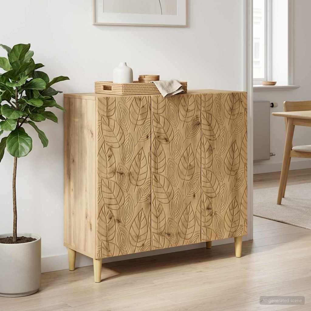vidaXL Bufet Dąb artisan 89 x 34,5 x 80 cm Drewno inżynieryjne