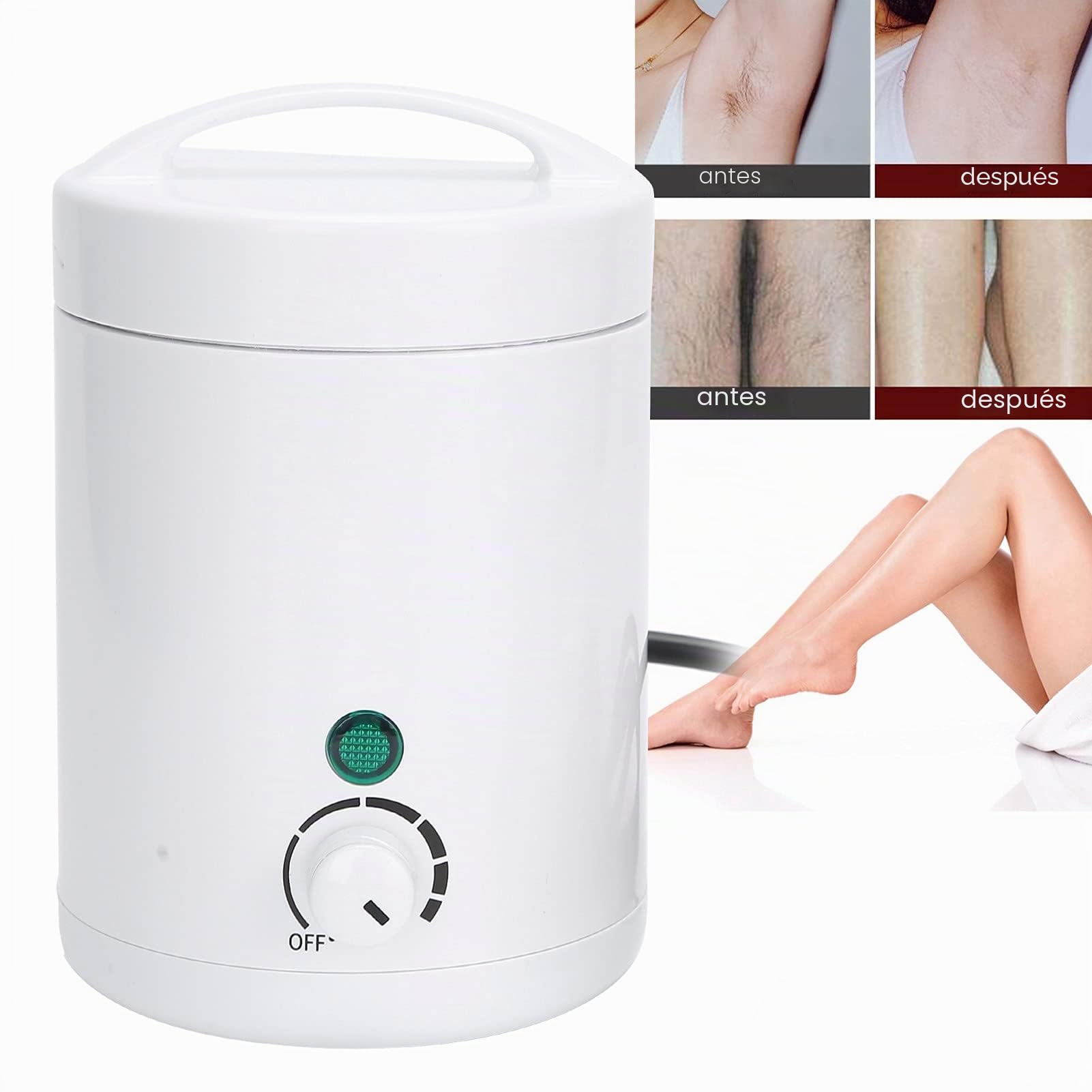 Mini calentador de cera, pequeño calentador de cera multiusos portátil de viaje, máquina depiladora de fusión rápida para depilación, máquina de cera de parafina unisex