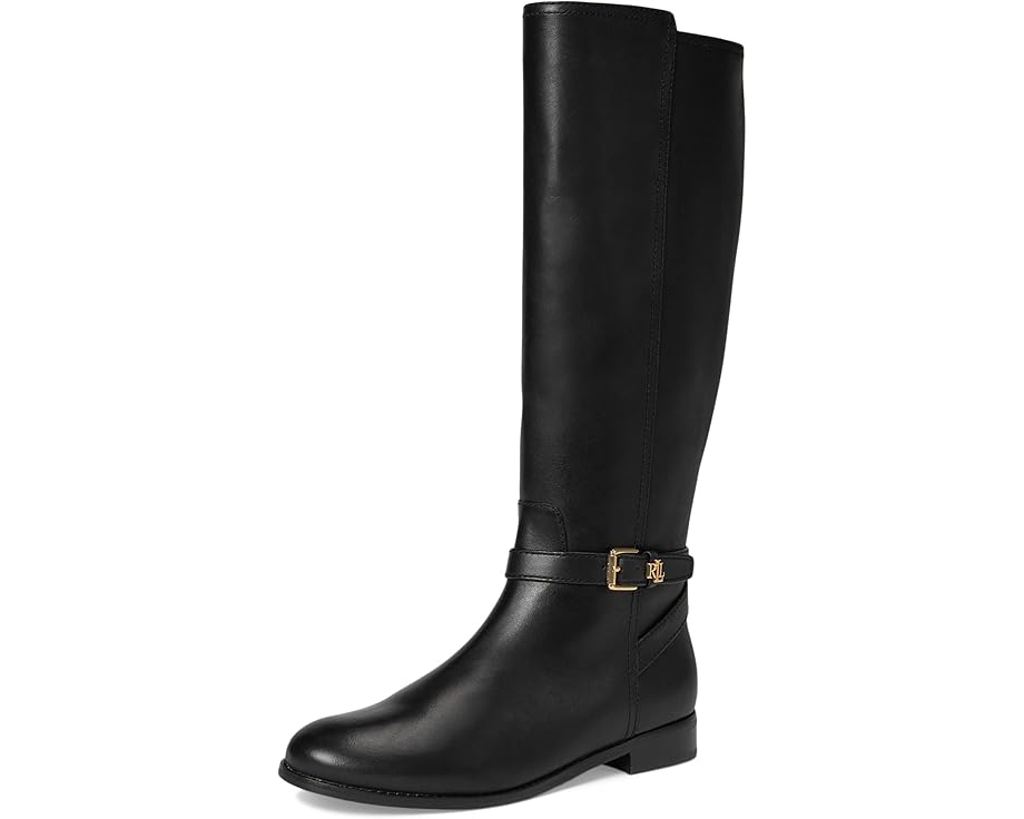 Lauren Ralph Lauren Brooke II Burnished Leather Tall Boots - Front View