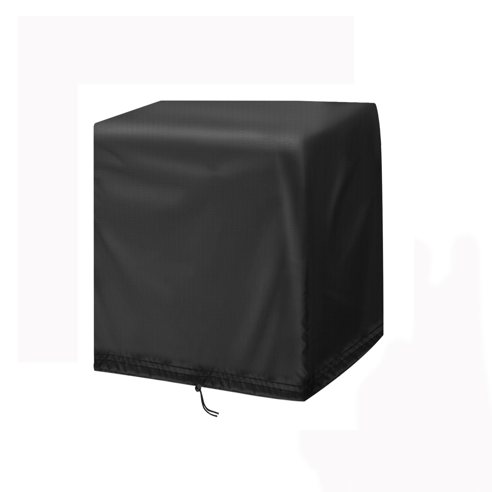 Aidetech End Tables Cover, Waterproof Sun Dust Protection with Drawstring, Fits Square Small End Bedside Table, Deck Balcony Furniture Protector, Black-20.1"D x 20.1"W x 17.5"H