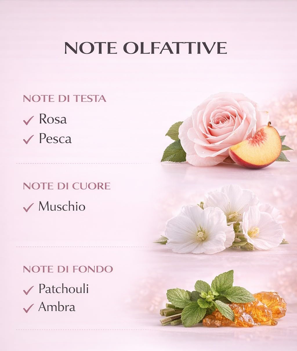 For Her Eau de Parfum Donna 100 ml – Profumo Femminile Muschiato con Rosa e Ambra, Fragranza Elegante e Sensuale, Idea Regalo Donna