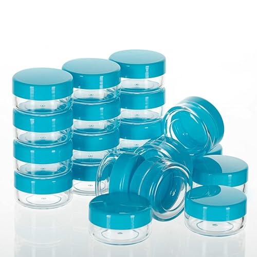 Mini recipientes sin BPA con tapas, 0.35 onzas, 0.35 onzas líquidas, pequeños frascos de muestra para maquillaje, loción, sombra de ojos, polvo