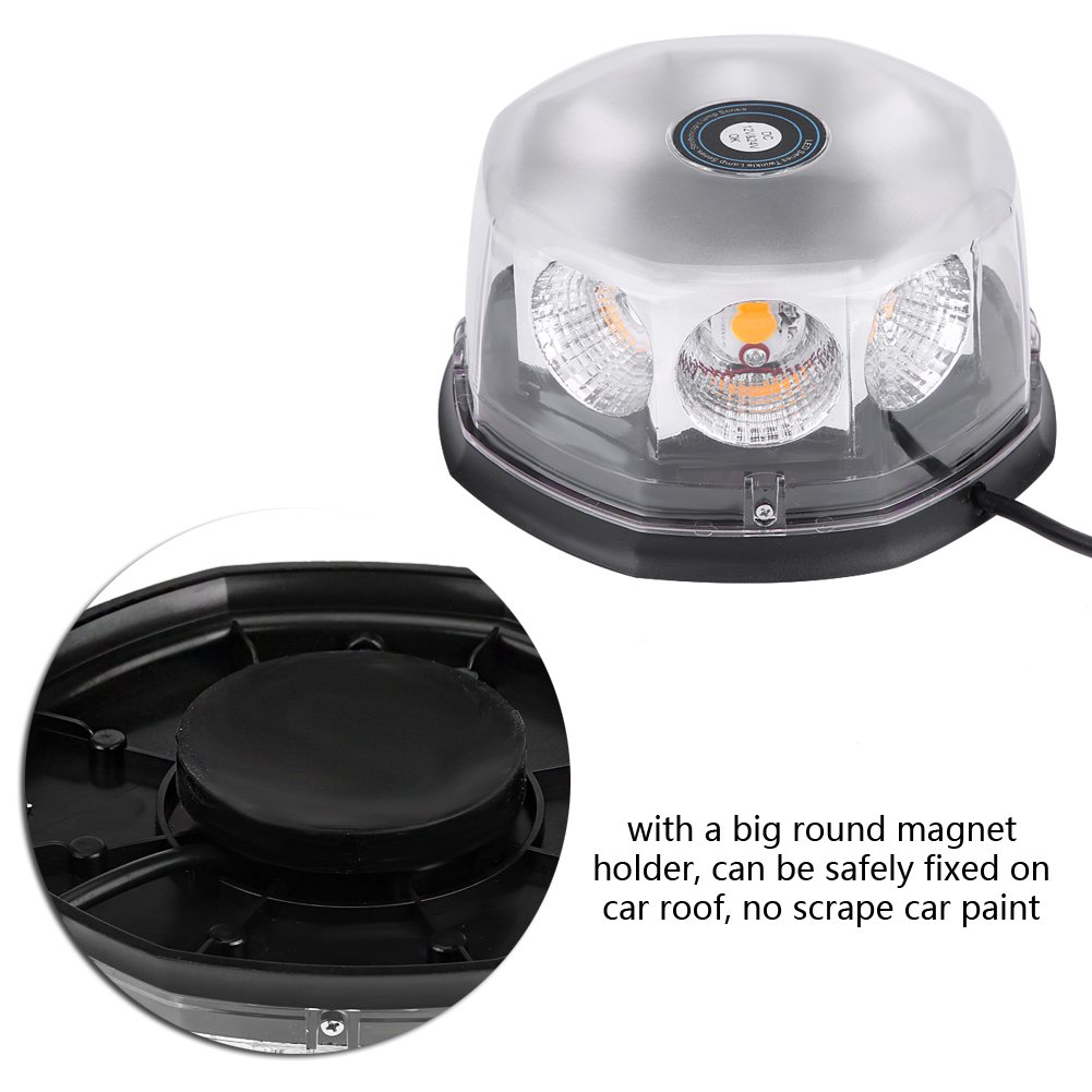 KIMISS LED stroboscopica lampeggiante di emergenza,8 LED 40 W 12V 24 V Magnetico Montato auto tetto Strobe avvertimento luce lampeggiante di emergenza luce