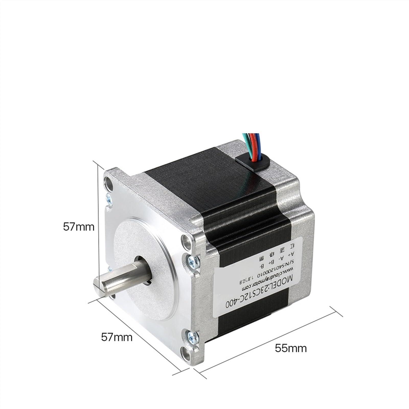 Engrenage de boîte de vitesses planétaire Moteur pas à pas Nema 23, 1,3 nm, 4,0 a, longueur 55mm, diamètre d'arbre 8mm, for fraiseuse à graver CNC Moteur pas à pas