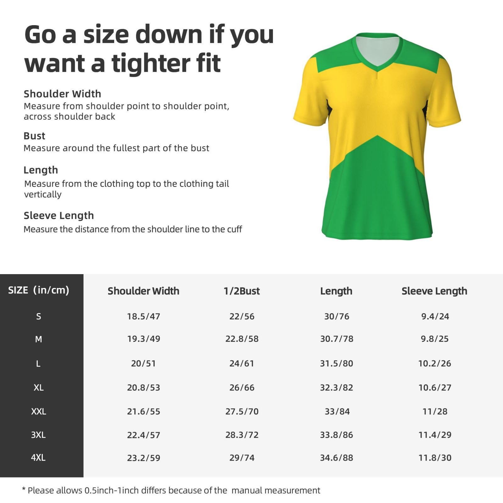 Stylish Athletic Sports Jersey Jamaica-Flag Men's Rugby Jersey Small