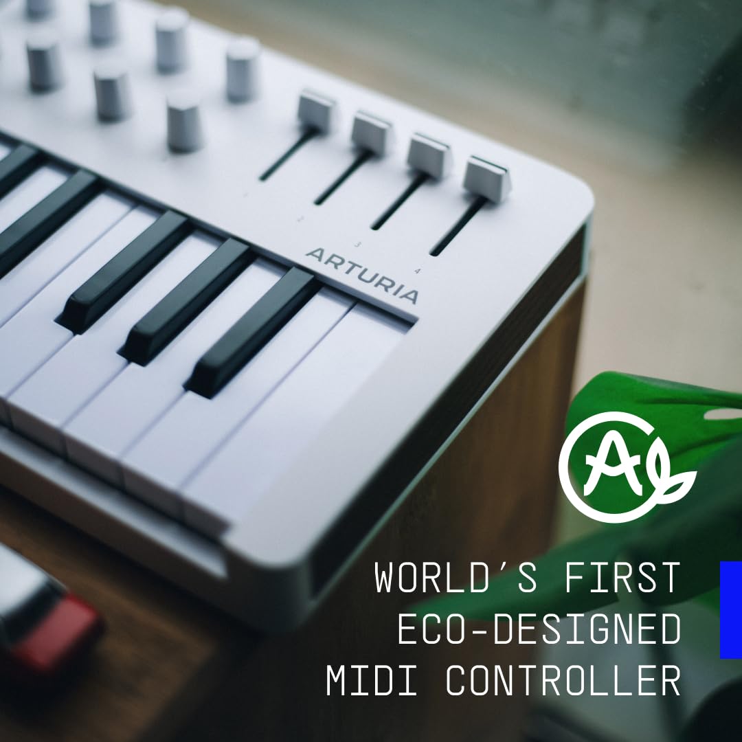 Arturia MiniLab 37 Clavier de contrôle USB MIDI 37 touches | 37 touches fines, pads, encodeurs, faders, intégration DAW, USB-C, suite logicielle, arpégiateur, mode Accord
