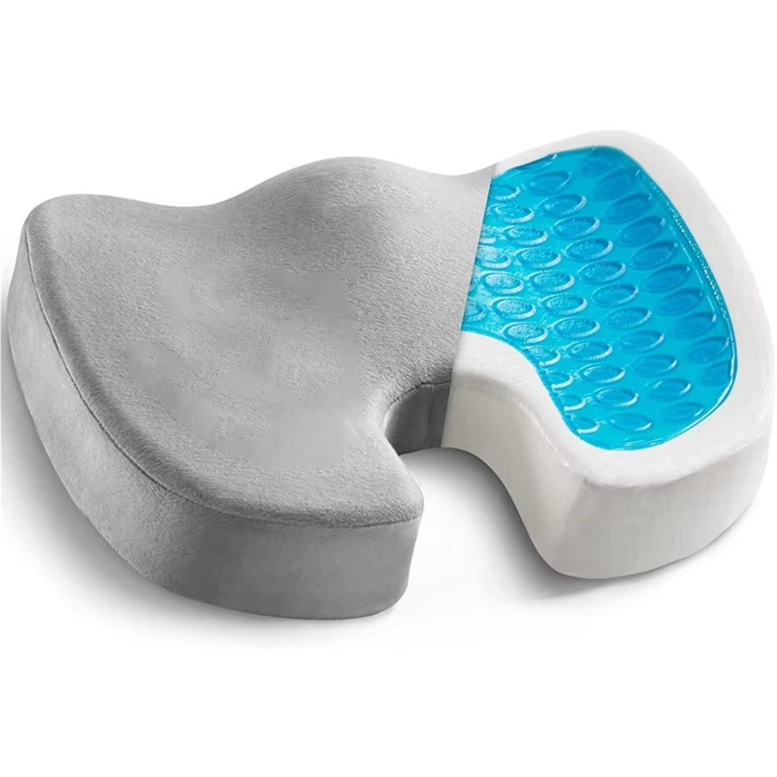 RYNVRNCOE Seat Cushion Non-slip Memory Foam Coccyx Car Interior Accessories Nine Artifact(French grey)