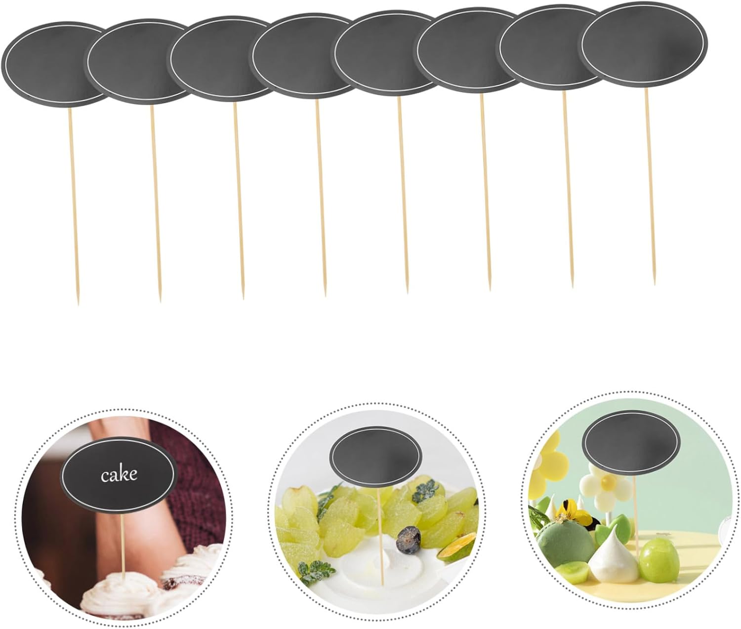 24 Piece Blank Cheese Markers for Buffet Food Identification