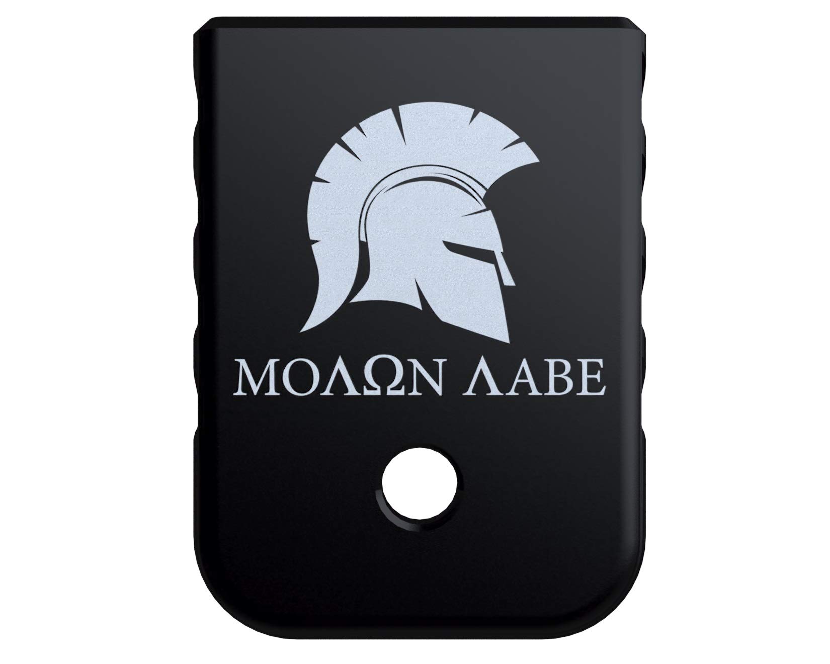Rowe Tactical Magazine Base Plate for Glock Gen 1-5 - Black (Angle Serrations) Molan Labe II Graphic - Fits 9mm .40 Cal .357 Sig 45 Gap