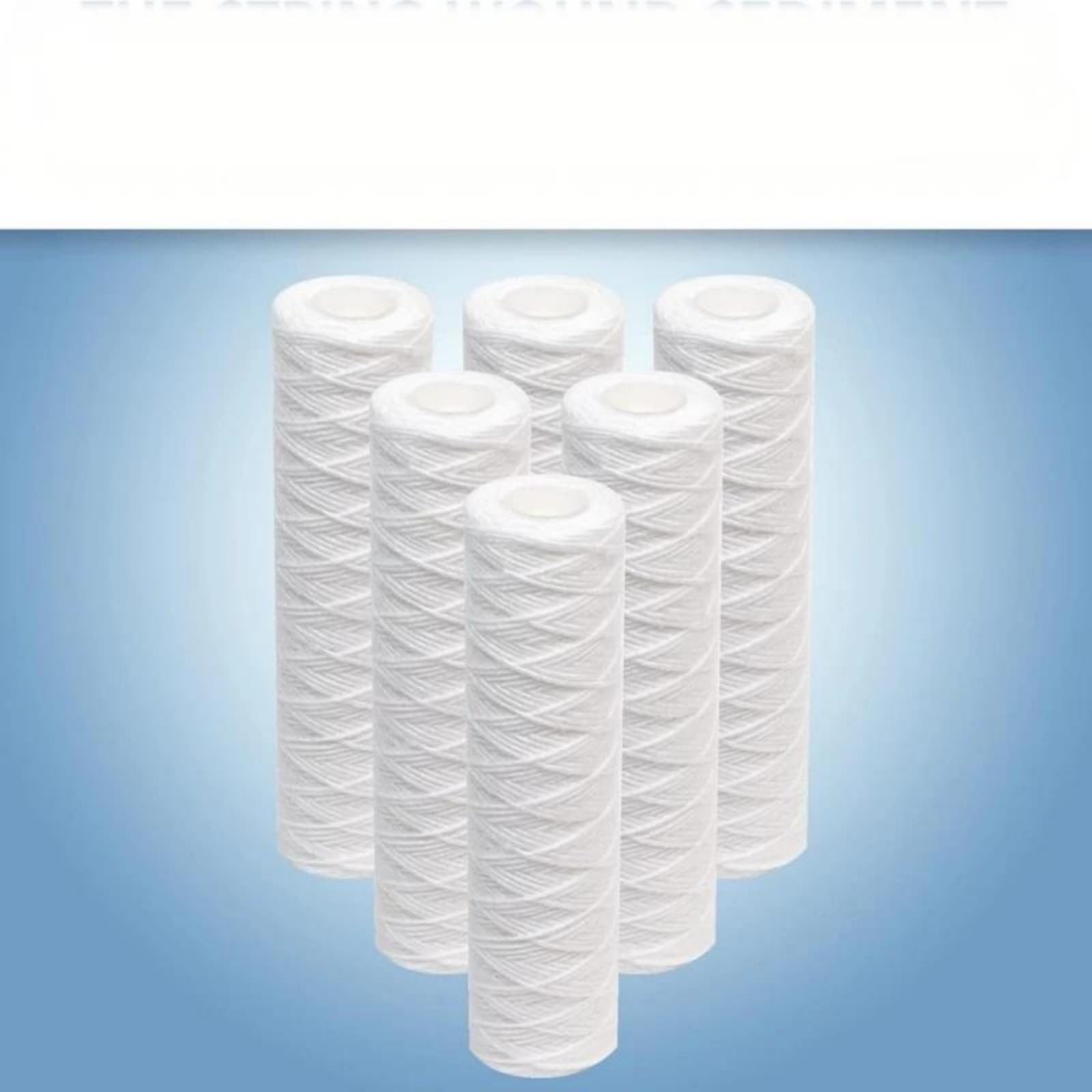 Filtrazione dell'acqua 6 cartucce filtro acqua sedimenti avvolte in filo universale for la maggior parte delle unità RO da 10 pollici 5 micron - 10" x 2,5" Uso domestico