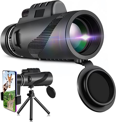 Miniatura 1 de ZTMAK Telescopio monocular de alta potencia de 80 x 100, HD, profesional, compacto, potente, ligero e impermeable para observación de aves, caza,