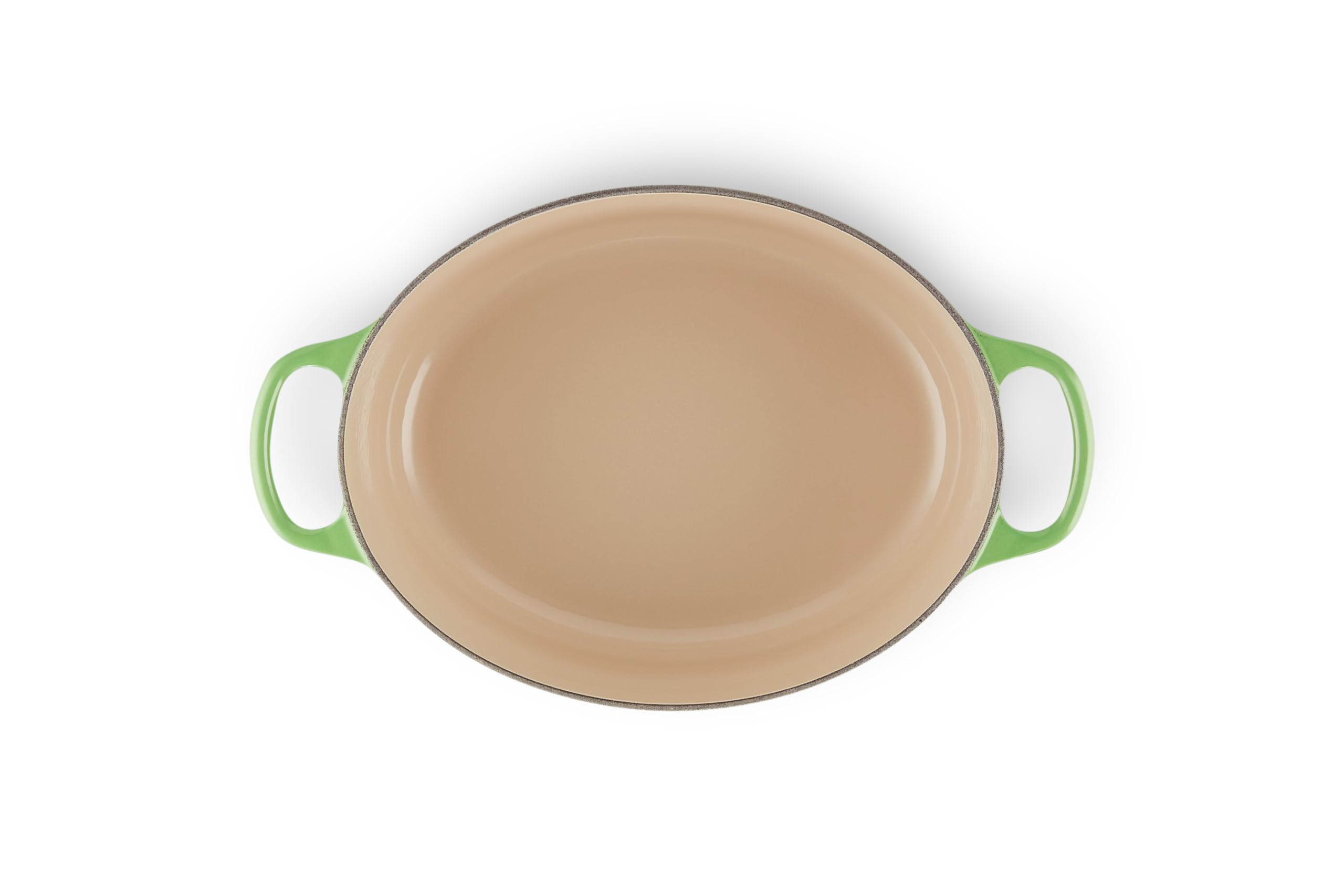 Le Creuset Signature 21178274082430 żeliwna brytfanna z pokrywką, Ø 27 cm, owalna, nadaje się do wszystkich rodzajów kuchenek i płyt indukcyjnych, pojemność: 4,1 l, 4,425 kg, bambus